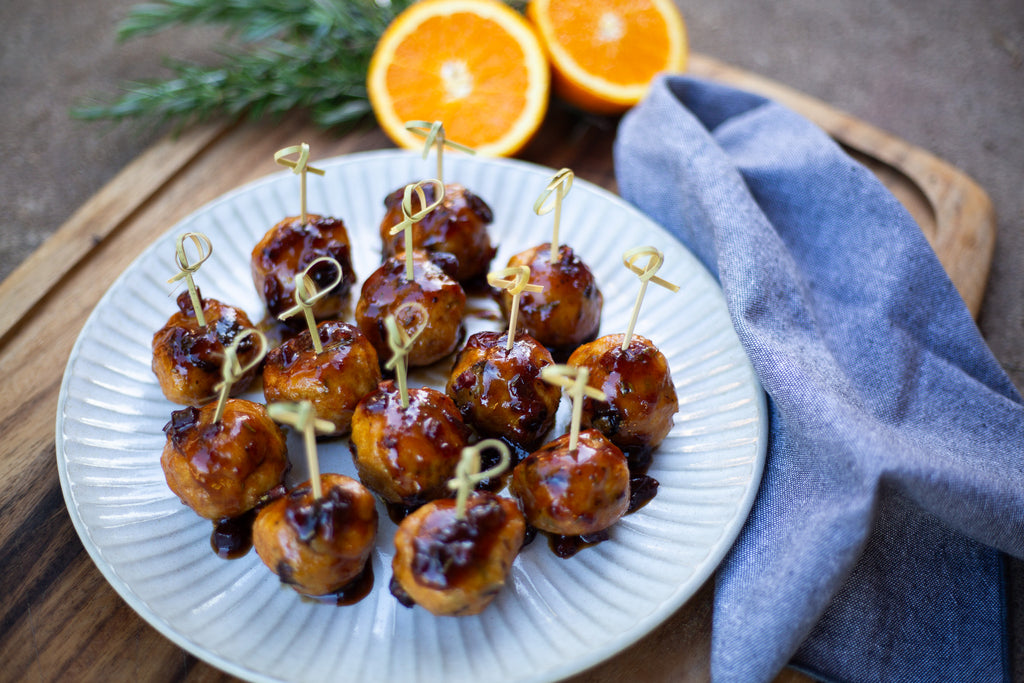 Balsamic Chicken and Cranberry Meatballs