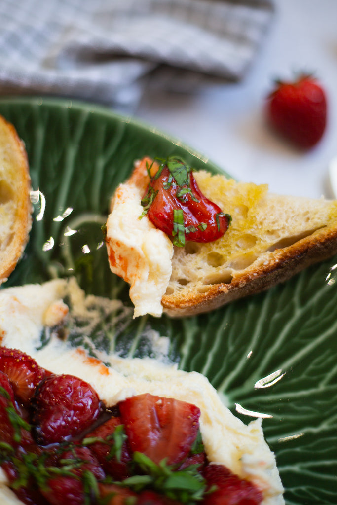 Whipped Brie with Balsamic Strawberries