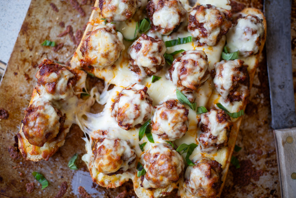 Garlic Bread Meatball Subs