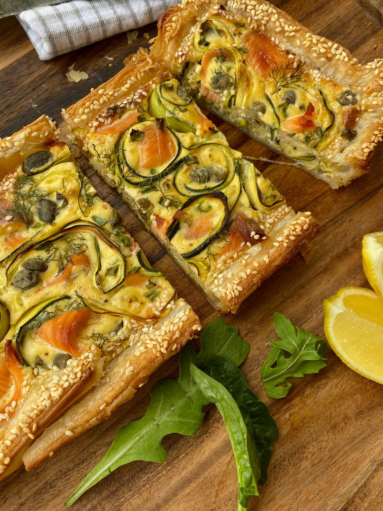 Smoked Salmon & Zucchini Tart